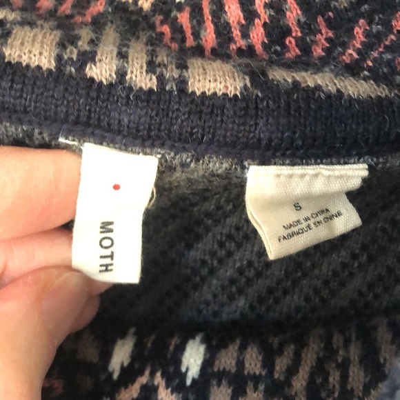 Anthropologie Moth Imperial Garden Cowl Neck Sweater Dress Tunic Womens Size S - Picture 4 of 14